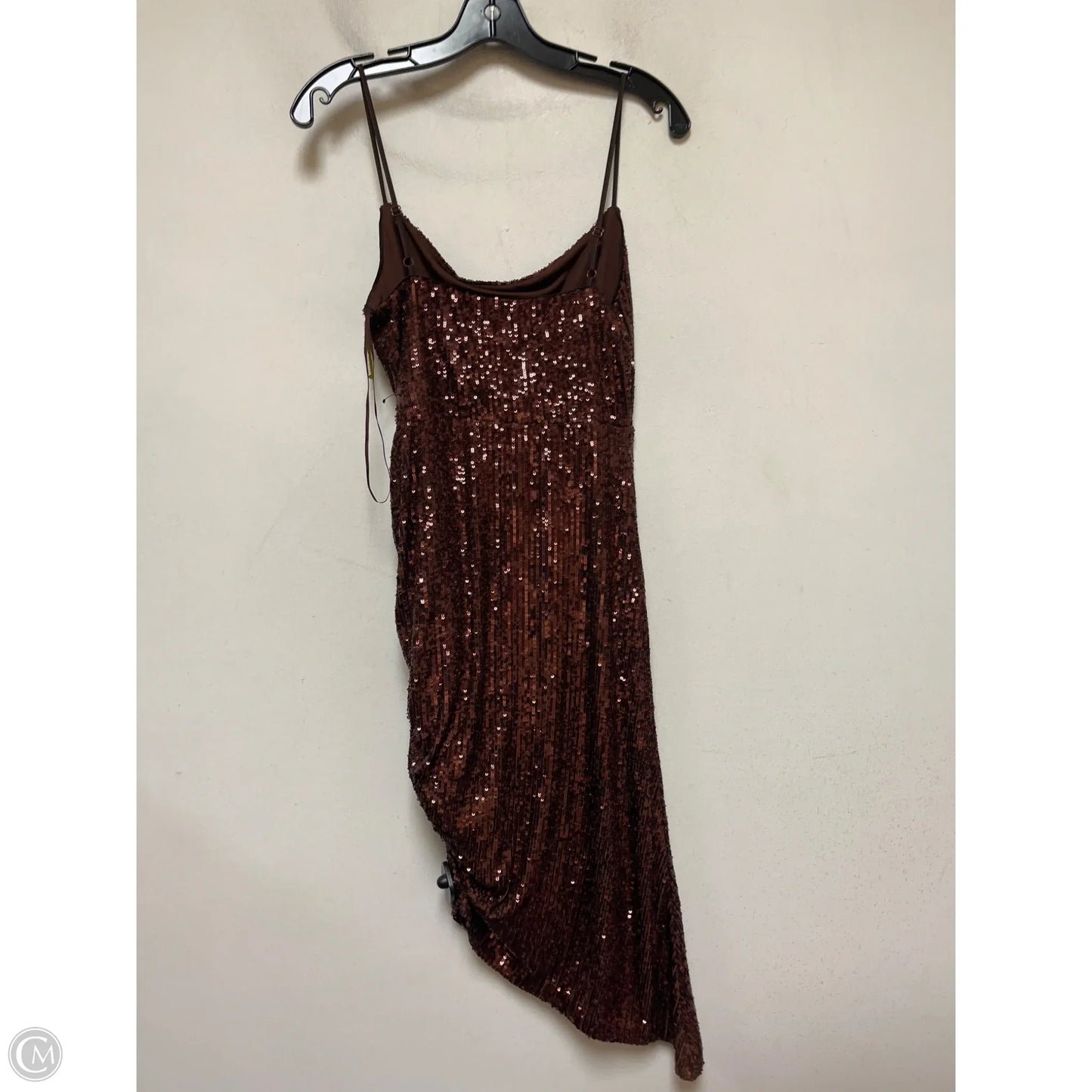 Dress Party Midi By Express In Bronze, Size: Xs