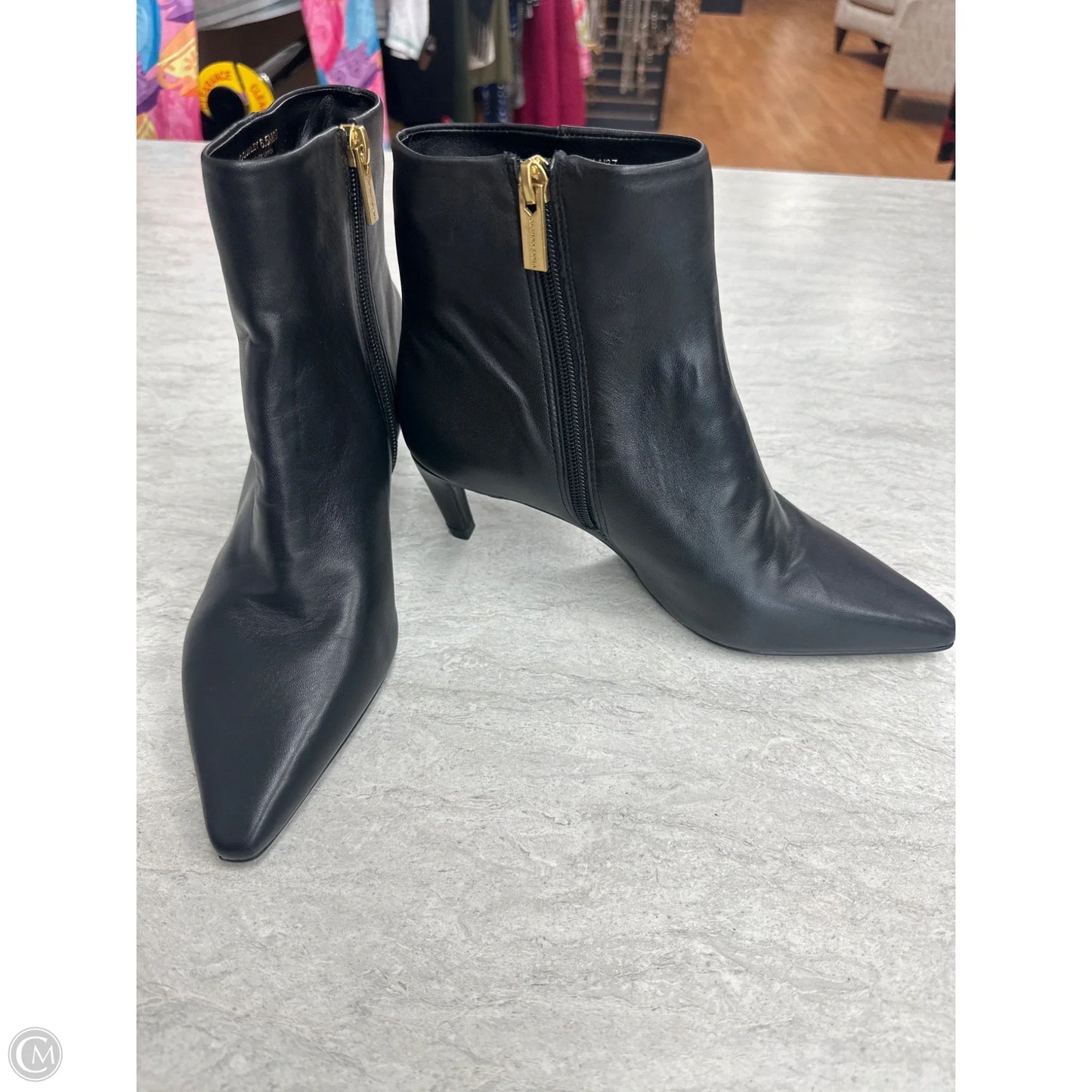 Boots Ankle Heels By Vince Camuto In Black, Size: 6.5