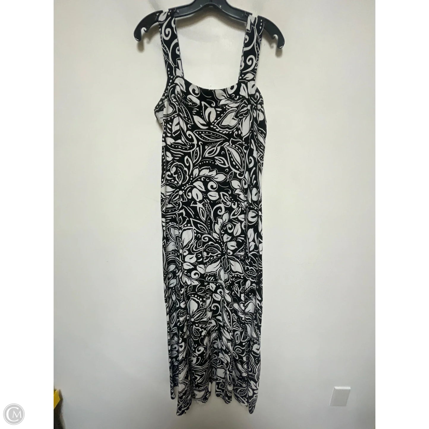 Dress Casual Maxi By Vince Camuto In Black & White, Size: L
