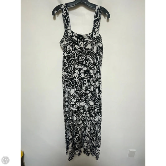 Dress Casual Maxi By Vince Camuto In Black & White, Size: L