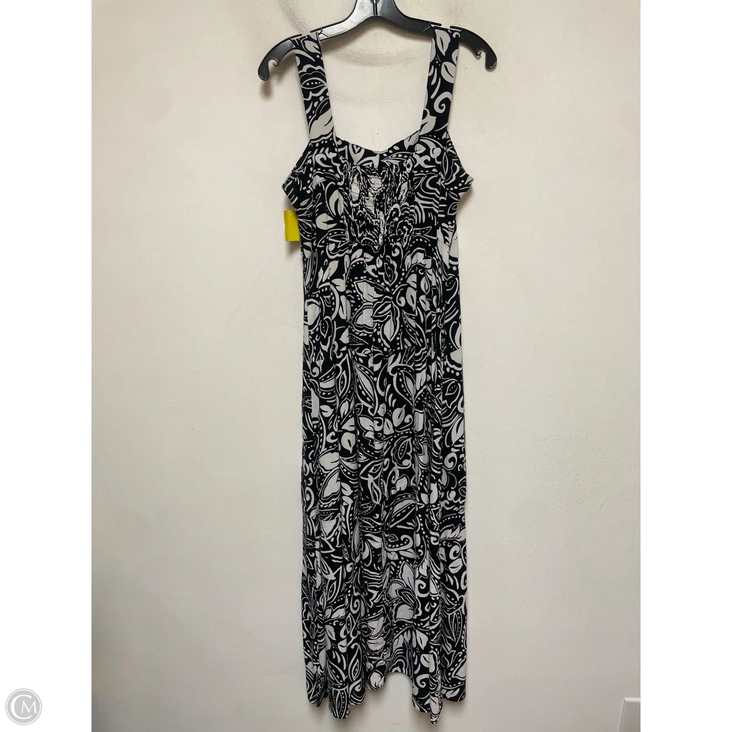 Dress Casual Maxi By Vince Camuto In Black & White, Size: L