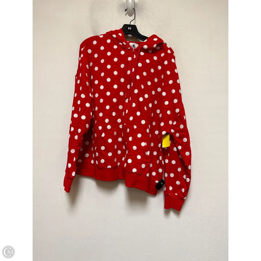 Sweatshirt Hoodie By Disney In Polkadot Pattern, Size: L