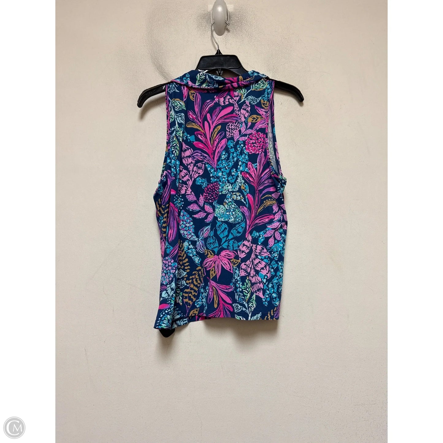 Top Sleeveless Designer By Lilly Pulitzer In Floral Print, Size: L