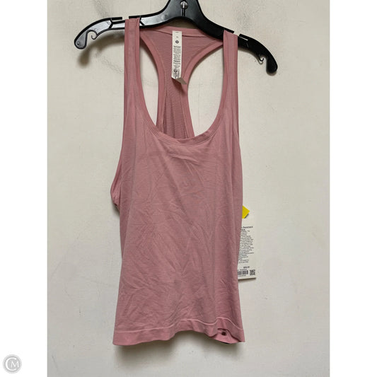 Athletic Tank Top By Lululemon In Pink, Size: 14