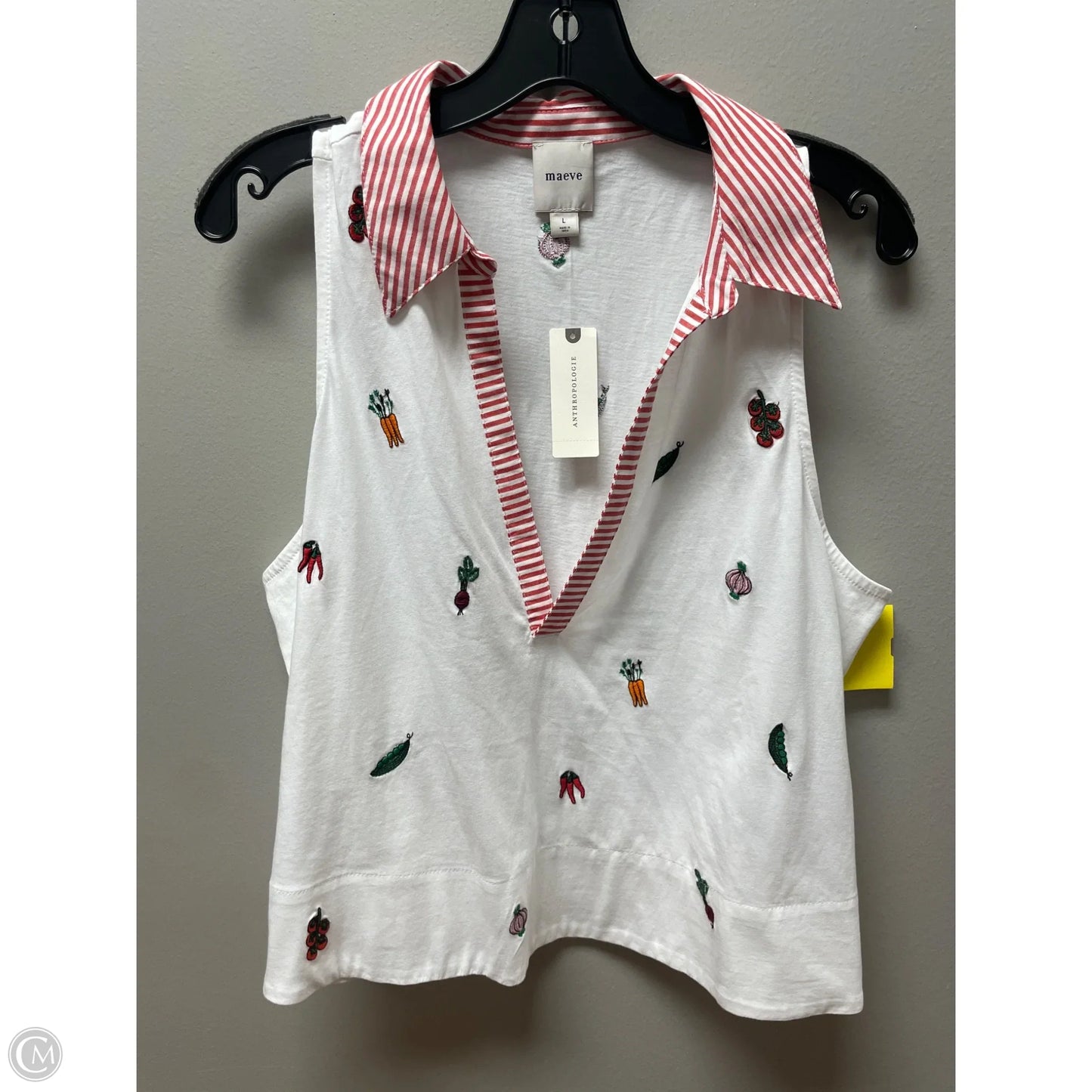 Top Sleeveless By Maeve In Multi-colored, Size: L