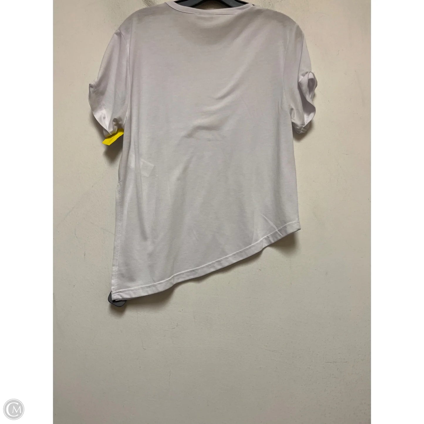 Athletic Top Short Sleeve By Gym Shark In White, Size: M