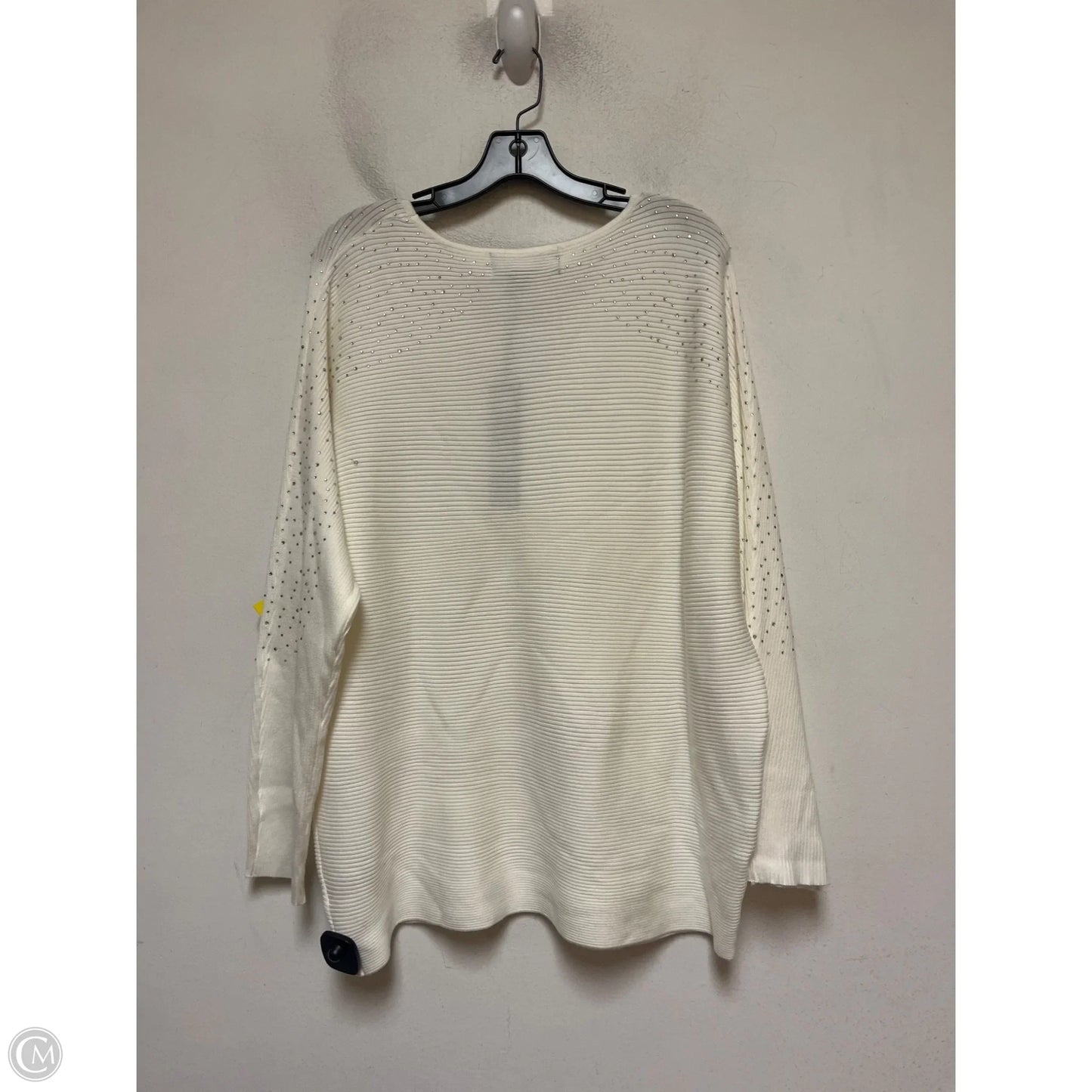 Sweater By Clothes Mentor In White, Size: 2x