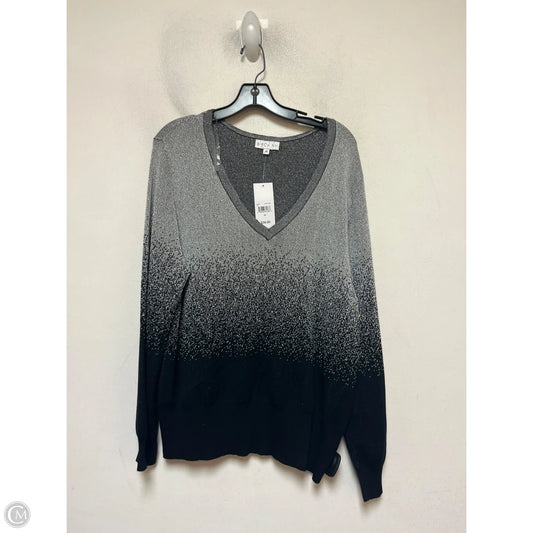 Sweater By Clothes Mentor In Black & Silver, Size: 2x