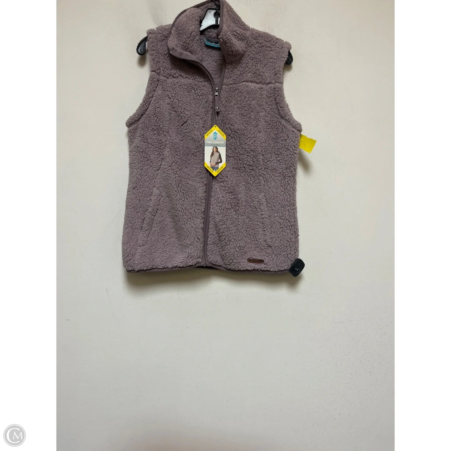 Vest Faux Fur & Sherpa By Free Country In Purple, Size: M