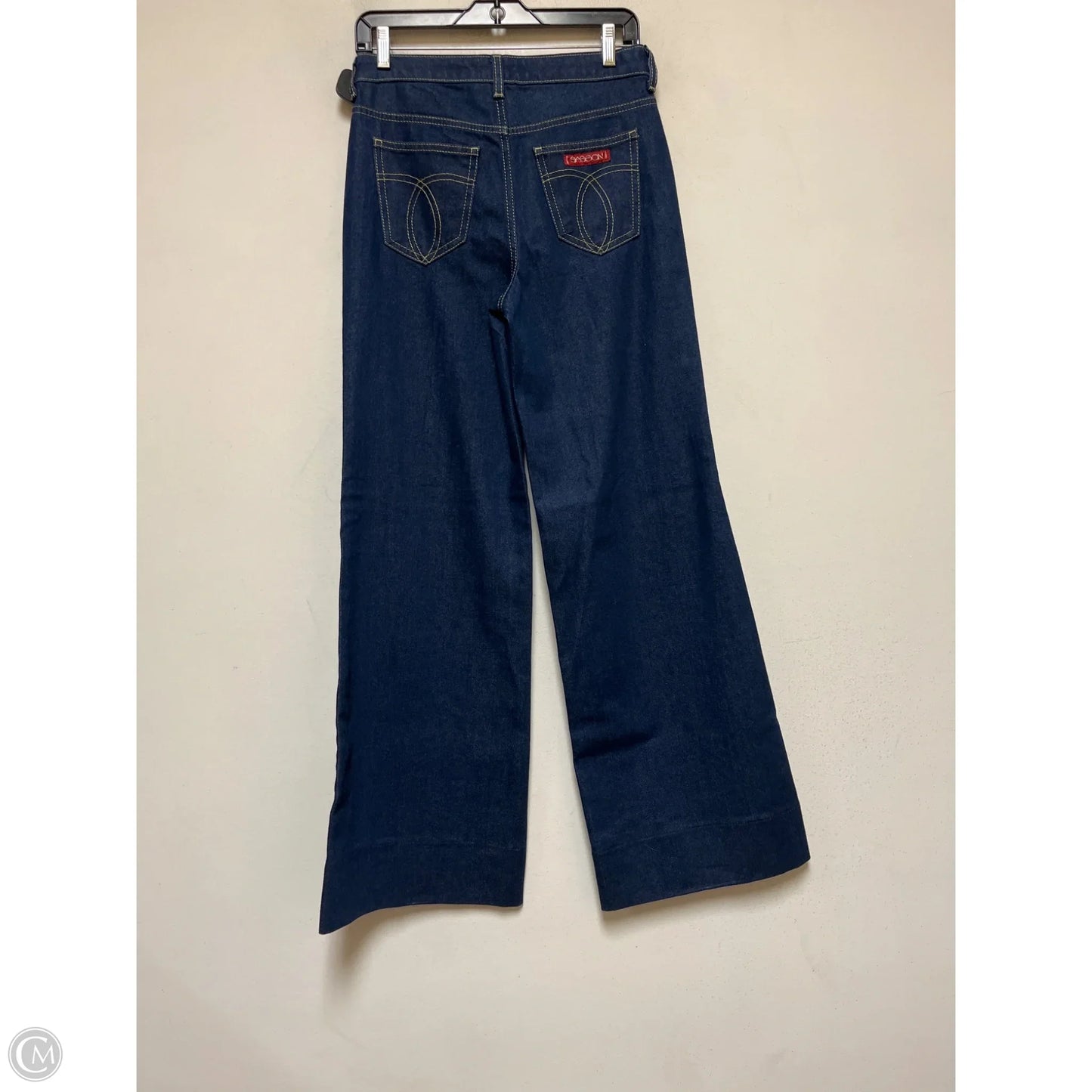 Jeans Wide Leg By Johnny Was In Blue Denim, Size: 4