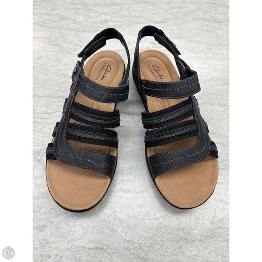 Sandals Flats By Clarks In Black, Size: 9