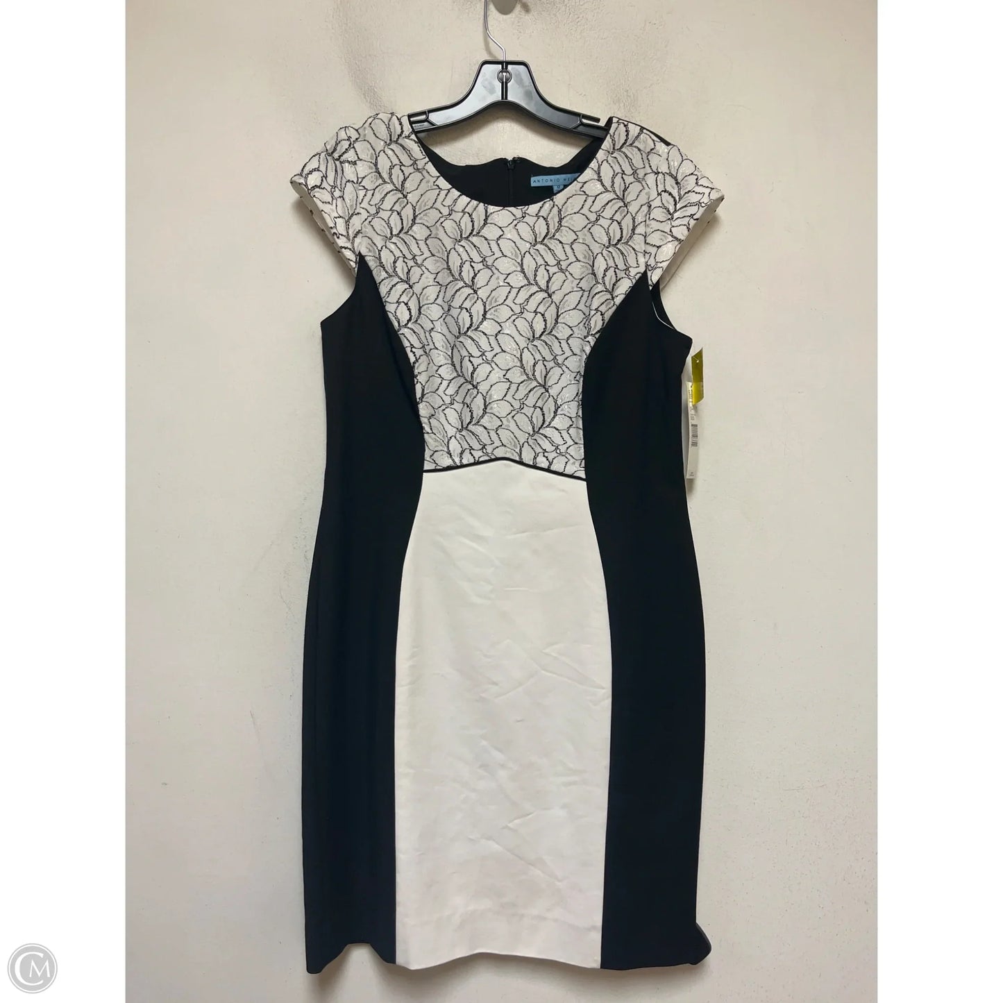 Dress Casual Midi By Antonio Melani In Black & White, Size: L