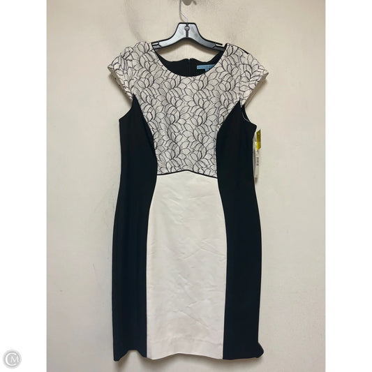 Dress Casual Midi By Antonio Melani In Black & White, Size: L