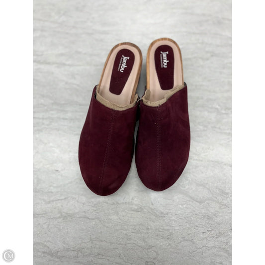 Shoes Heels Block By Jambu In Maroon, Size: 9