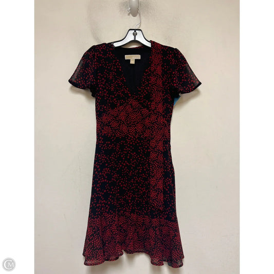 Dress Casual Short By Michael By Michael Kors In Black & Red, Size: Xxs