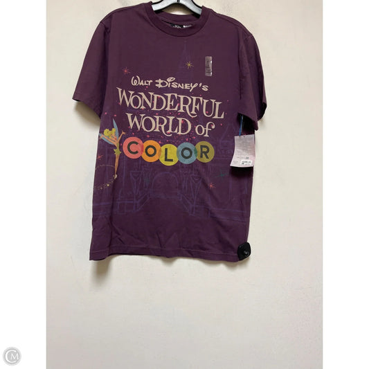 Top Short Sleeve Basic By Disney In Purple, Size: S