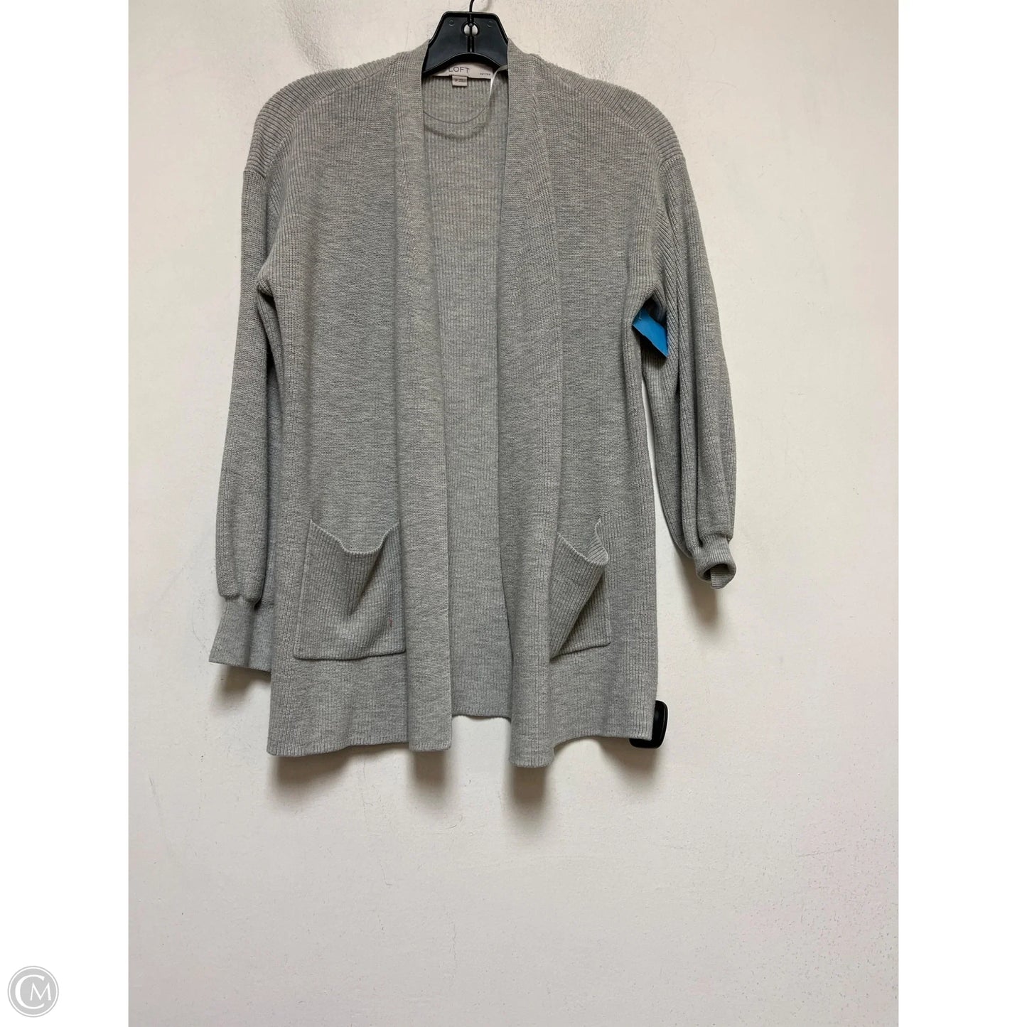 Sweater Cardigan By Loft In Grey, Size: Sp