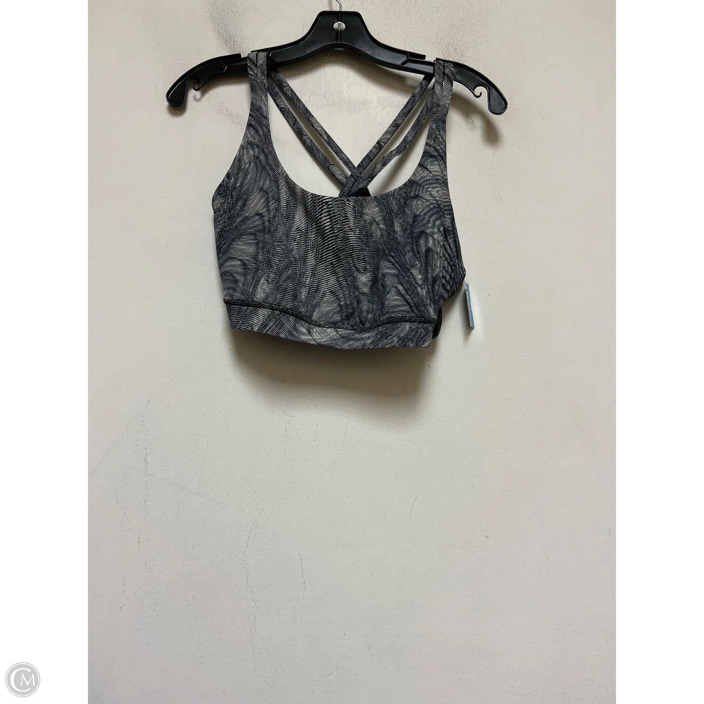 Athletic Bra By Lululemon In Black & Grey, Size: 14