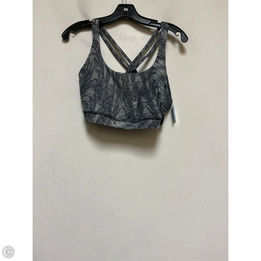 Athletic Bra By Lululemon In Black & Grey, Size: 14