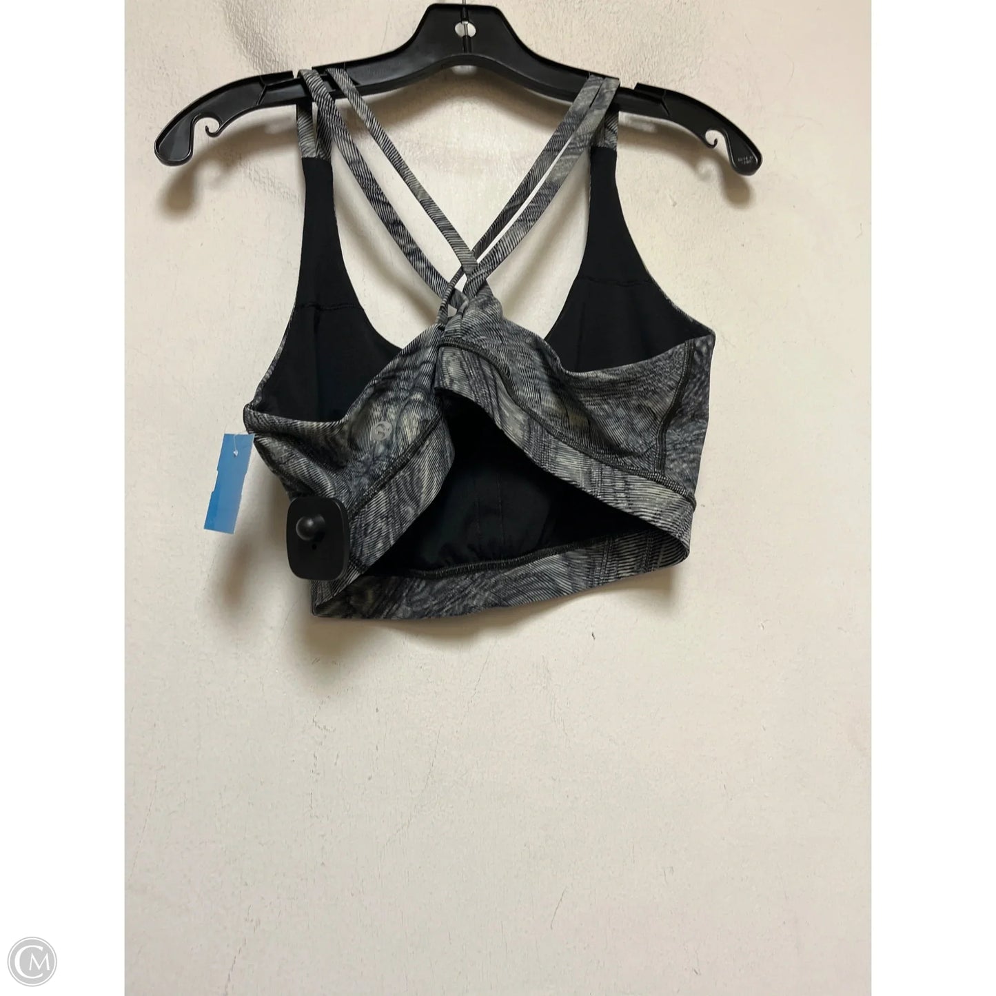 Athletic Bra By Lululemon In Black & Grey, Size: 14