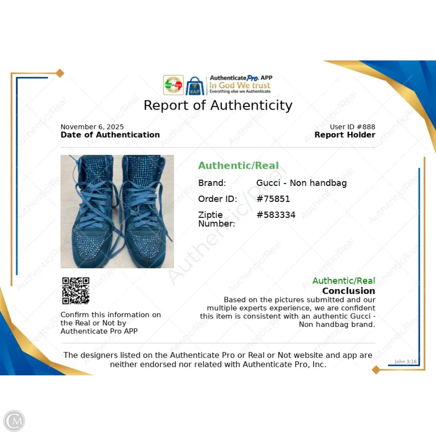 Shoes Luxury Designer By Gucci In Blue, Size: 10.5