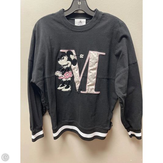 Top Long Sleeve By Disney In Black & Pink, Size: S