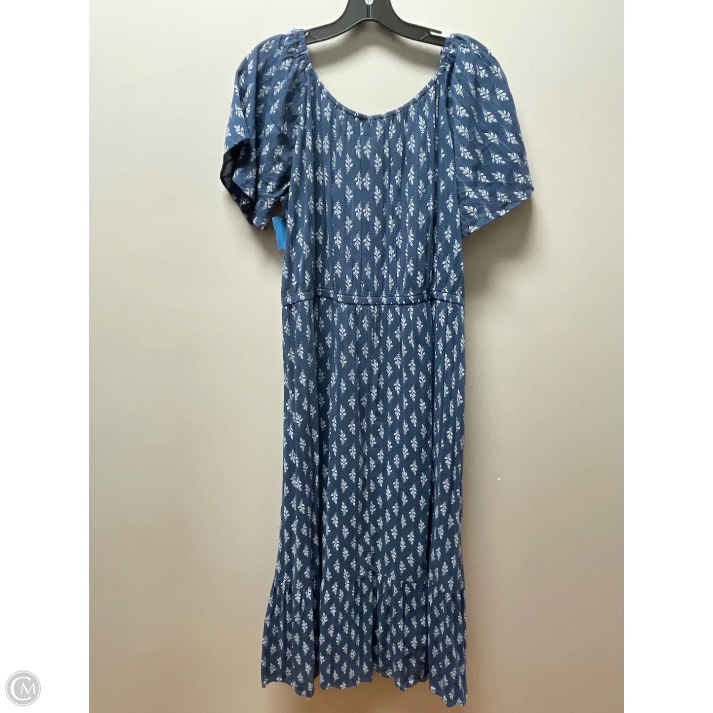 Dress Casual Maxi By Style And Company In Blue & White, Size: 1x