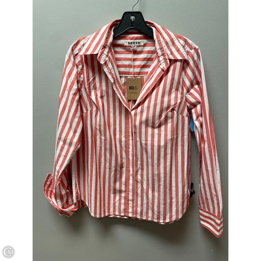 Top Long Sleeve By Boden In Striped Pattern, Size: S