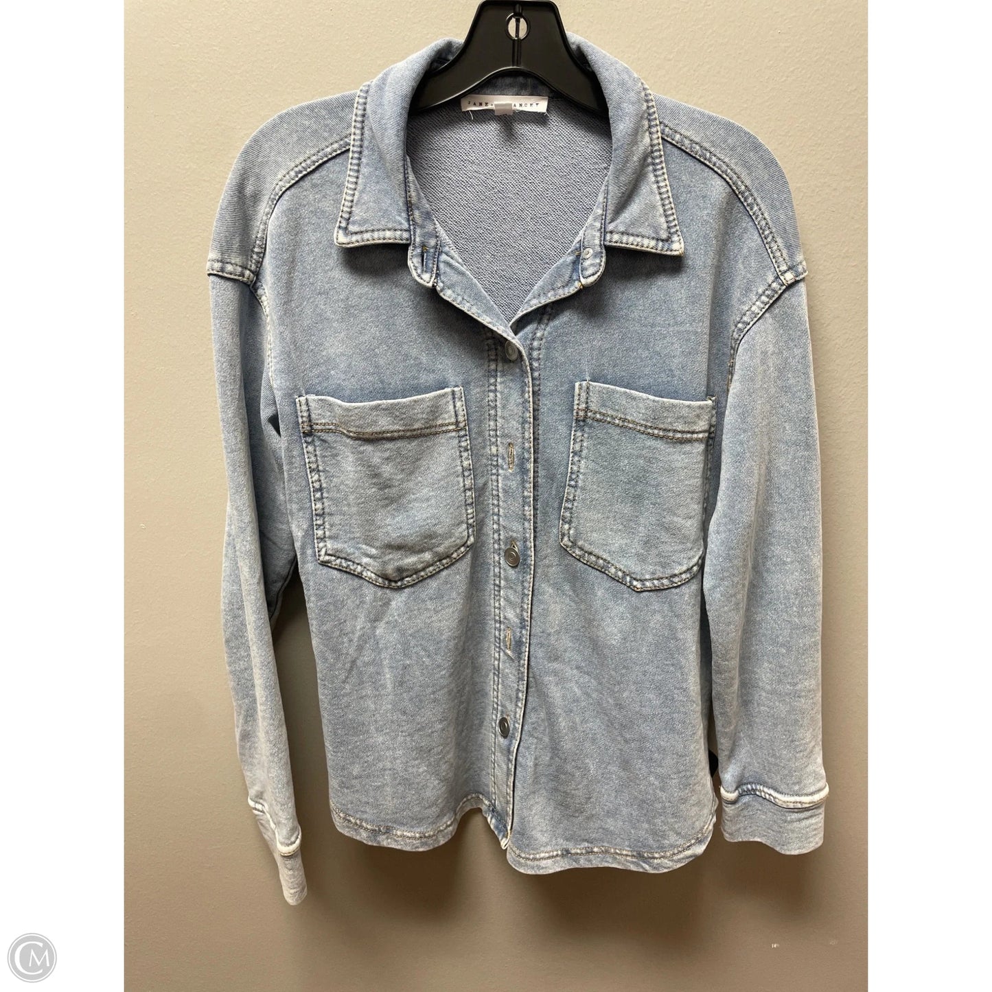 Top Long Sleeve By Jane And Delancey In Blue Denim, Size: S