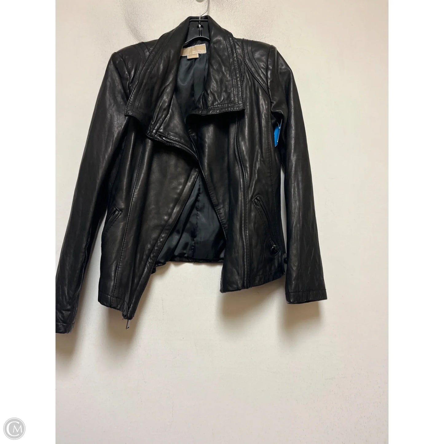 Jacket Leather By Michael By Michael Kors In Black, Size: S
