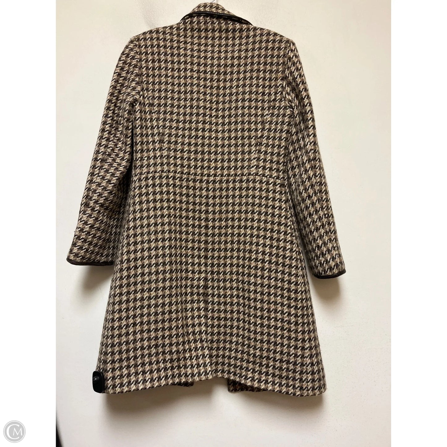 Coat Designer By Coach In Plaid Pattern, Size: S