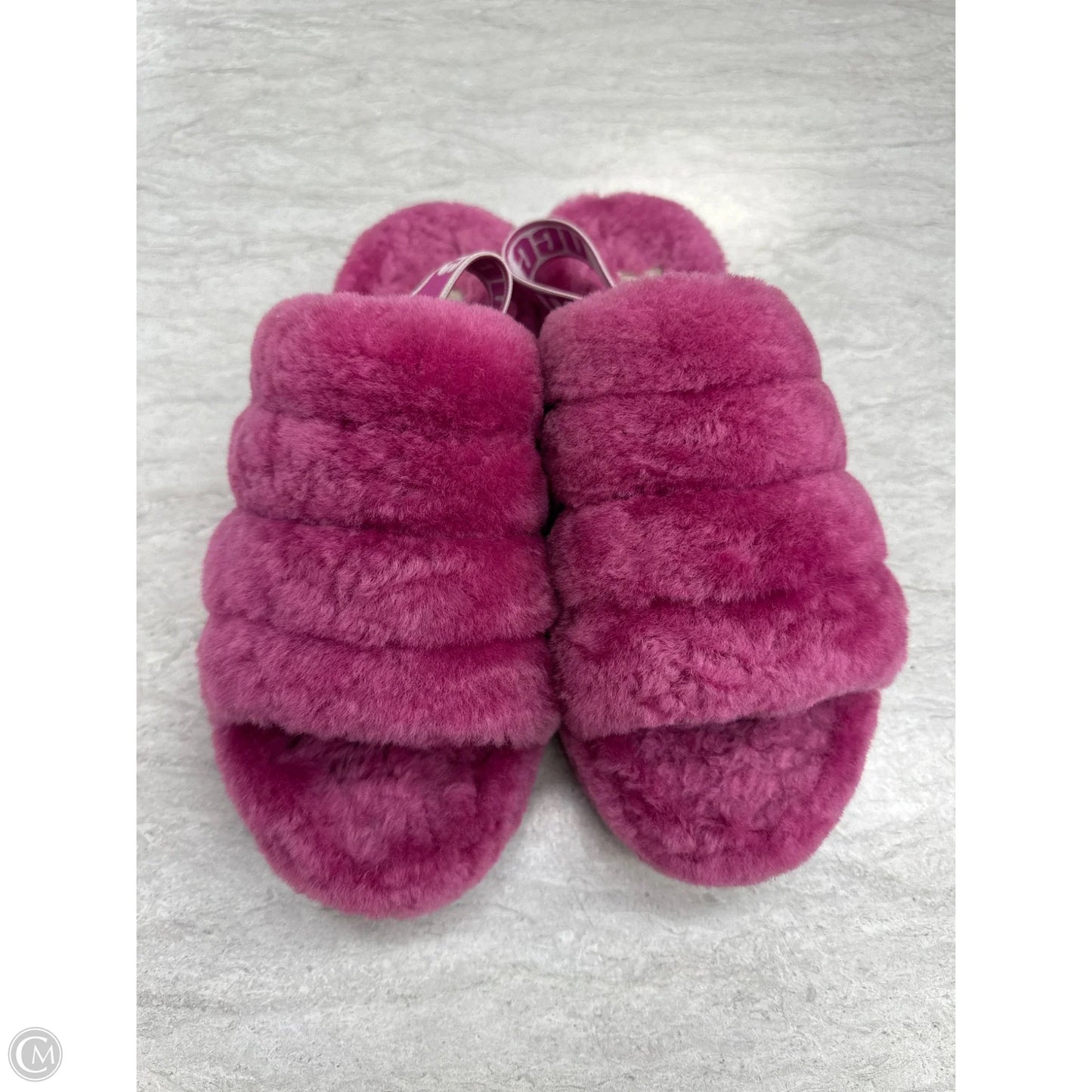 Slippers Designer By Ugg In Pink, Size: 9
