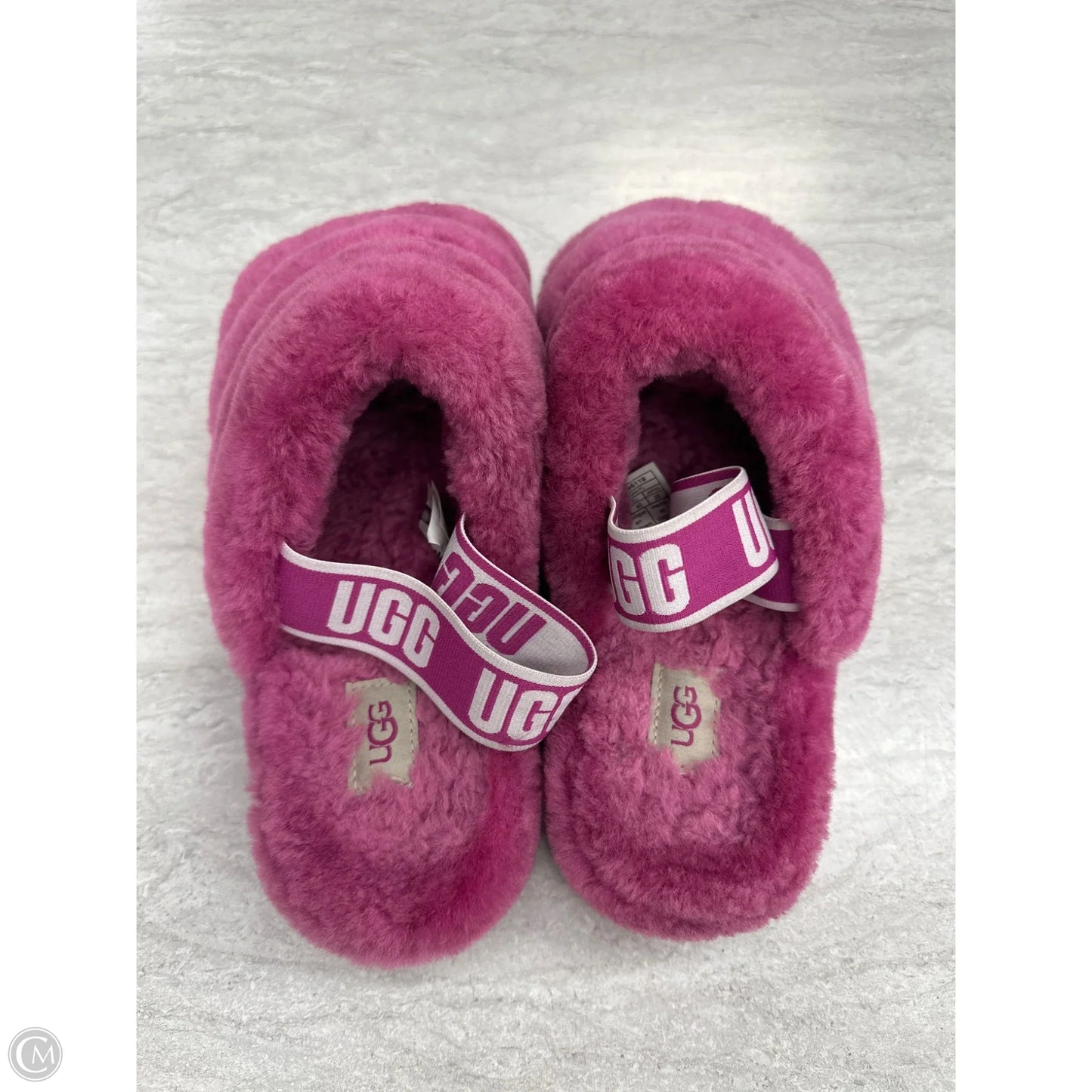 Slippers Designer By Ugg In Pink, Size: 9
