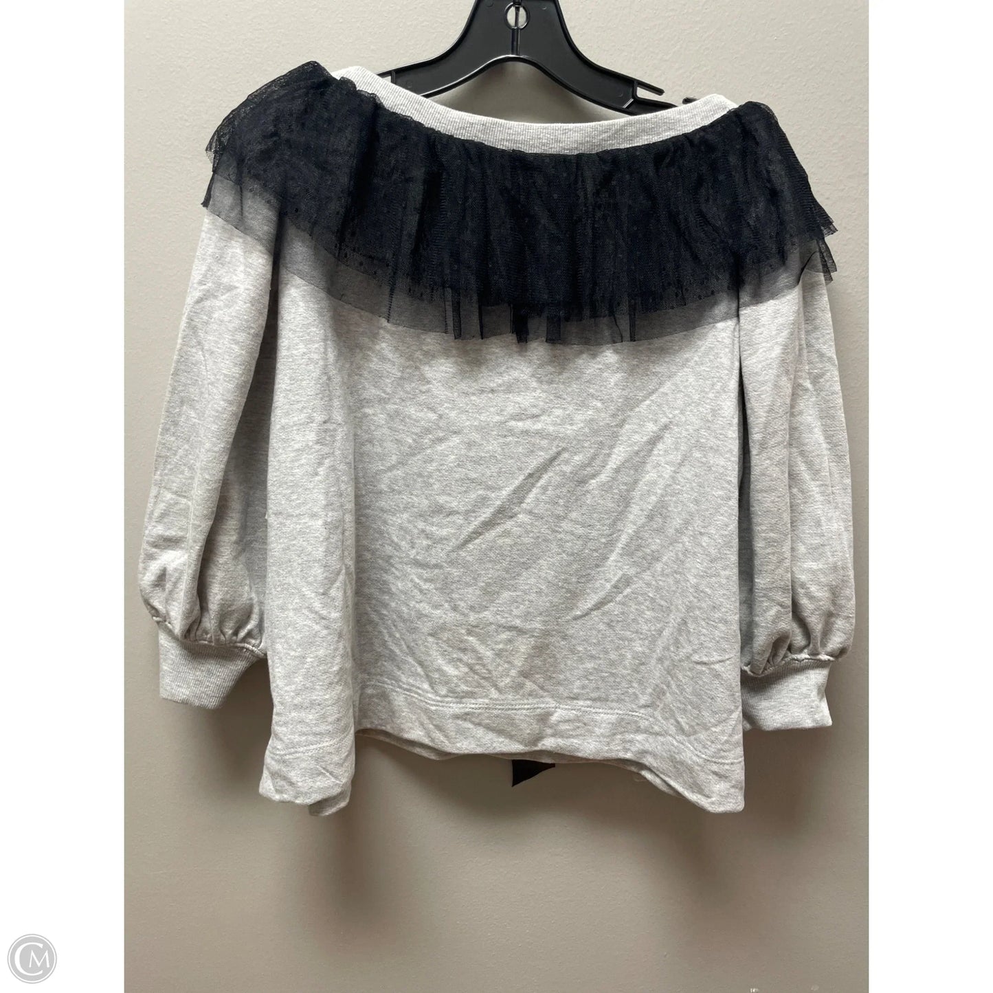 Top Short Sleeve By Maeve In Black & Grey, Size: S