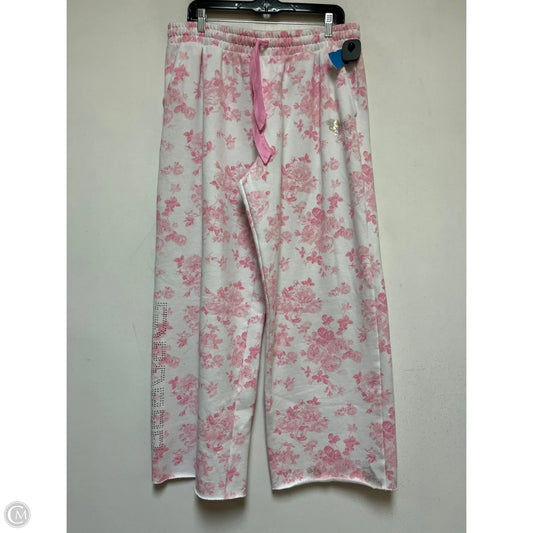 Pants Lounge By Pink In Pink & White, Size: 12