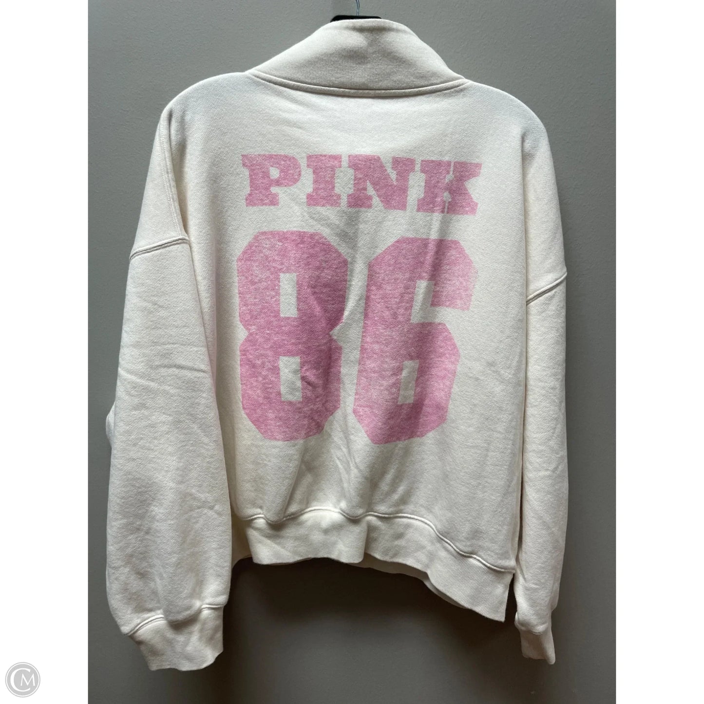Sweatshirt Crewneck By Pink In Cream, Size: L