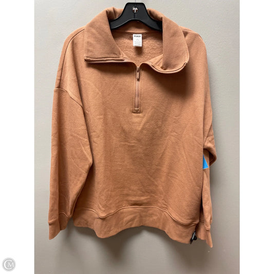 Sweatshirt Collar By Pink In Tan, Size: M