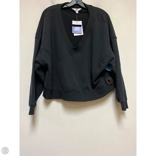Athletic Sweatshirt Crewneck By Joy Lab In Black, Size: Xl