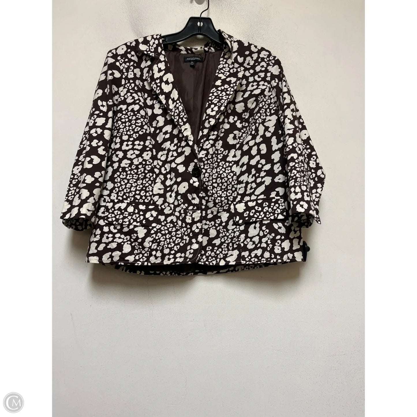 Blazer By Notations In Brown & White, Size: Xlp