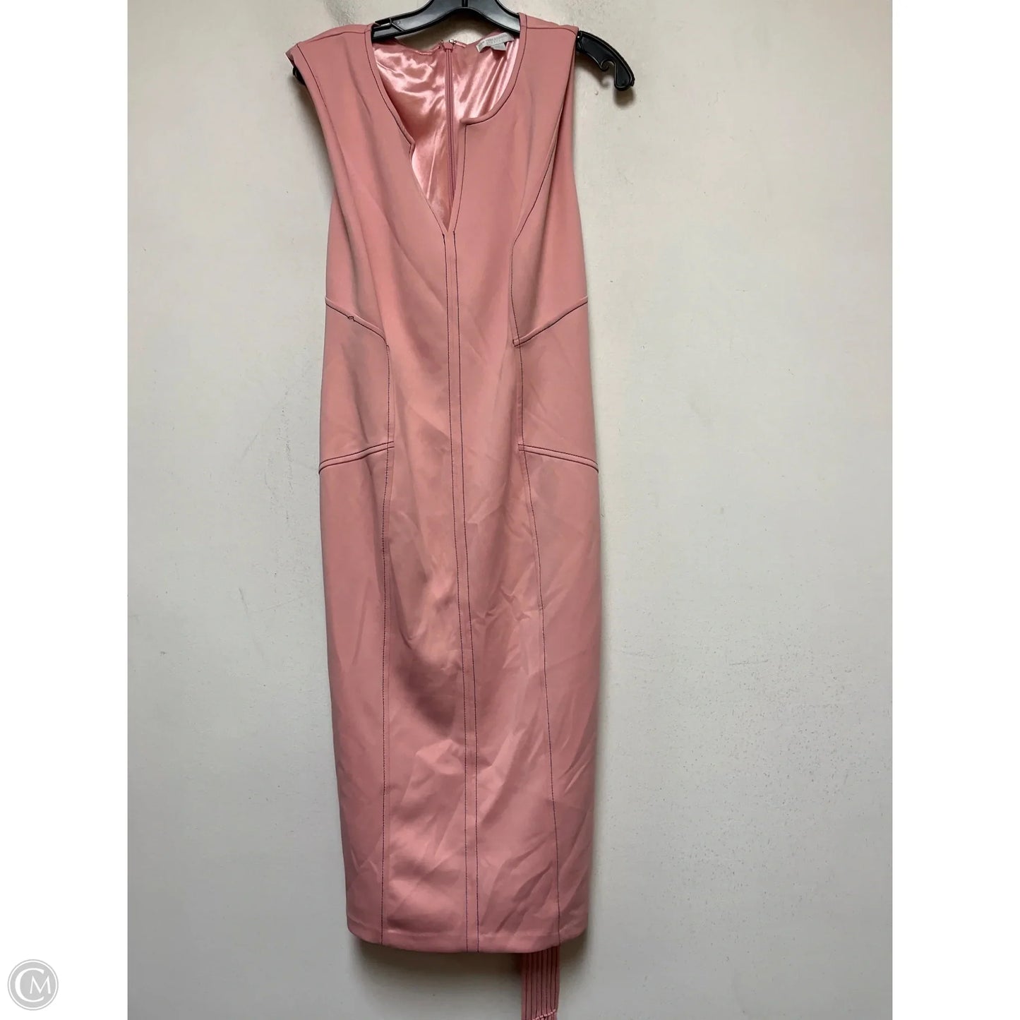Dress Casual Midi By New York And Co In Pink, Size: Xxl