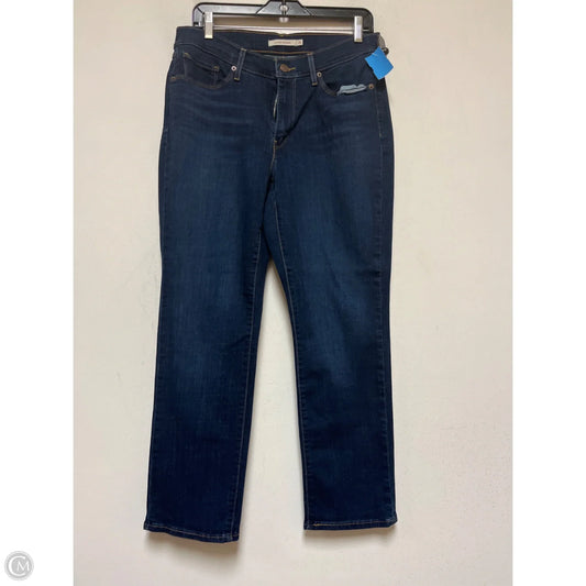 Jeans Straight By Levis In Blue Denim, Size: 10
