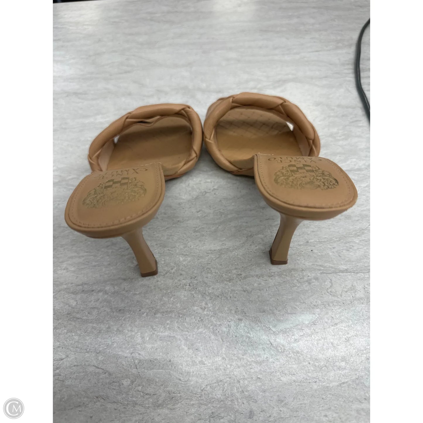 Sandals Heels Kitten By Vince Camuto In Tan, Size: 7