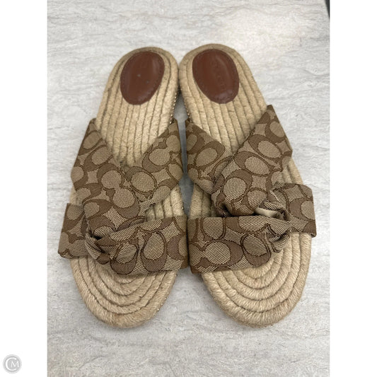 Sandals Designer By Coach In Brown, Size: 11