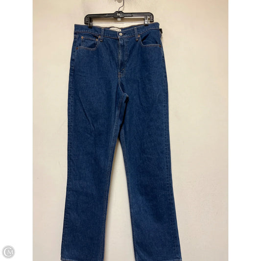 Jeans Straight By Abercrombie And Fitch In Blue Denim, Size: 12