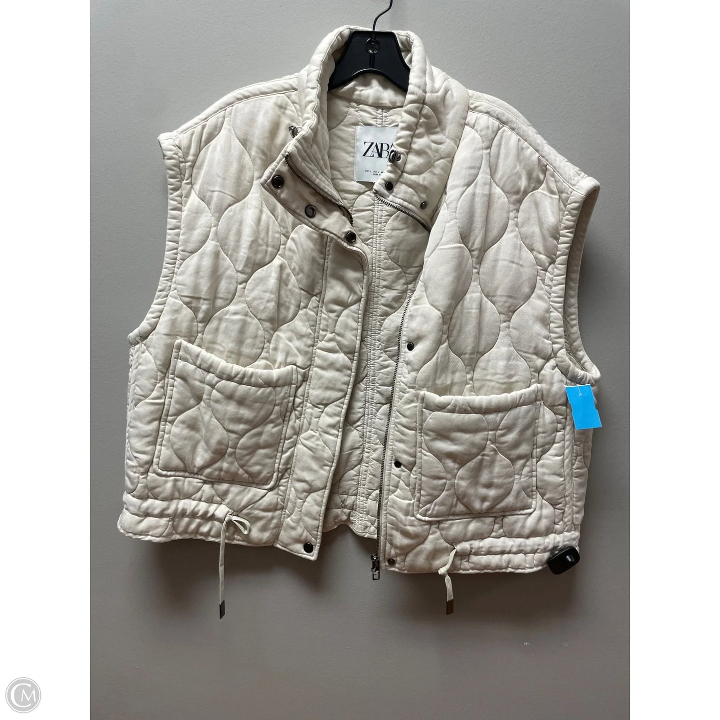 Vest Puffer & Quilted By Zara In Cream, Size: L