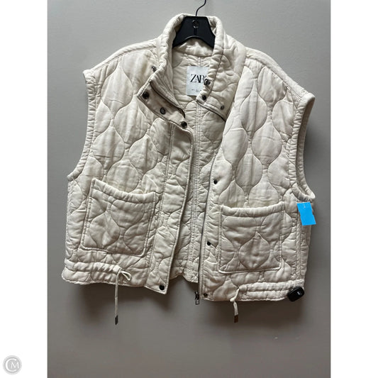 Vest Puffer & Quilted By Zara In Cream, Size: L