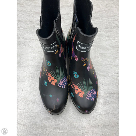 Boots Rain By London Fog In Floral Print, Size: 9