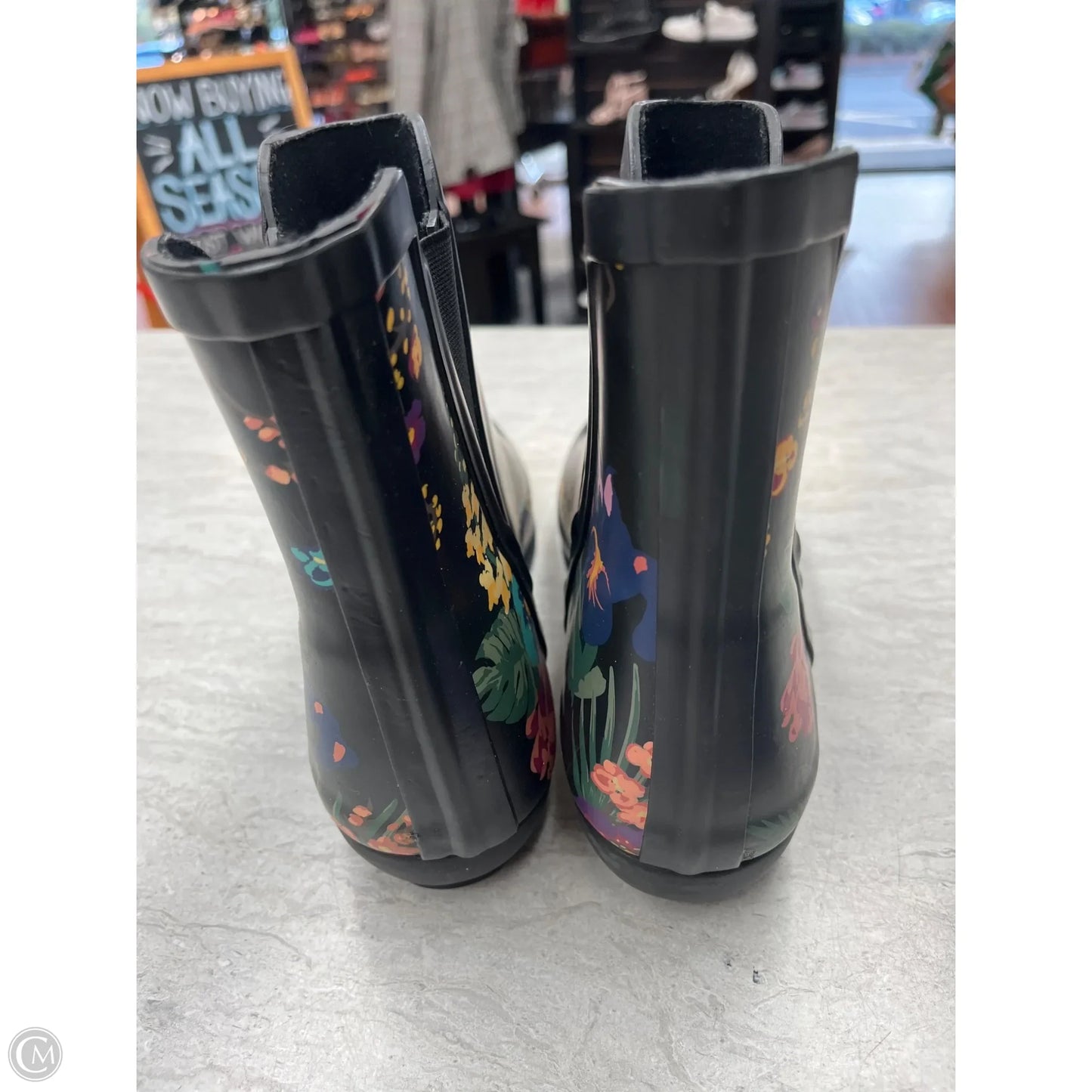 Boots Rain By London Fog In Floral Print, Size: 9