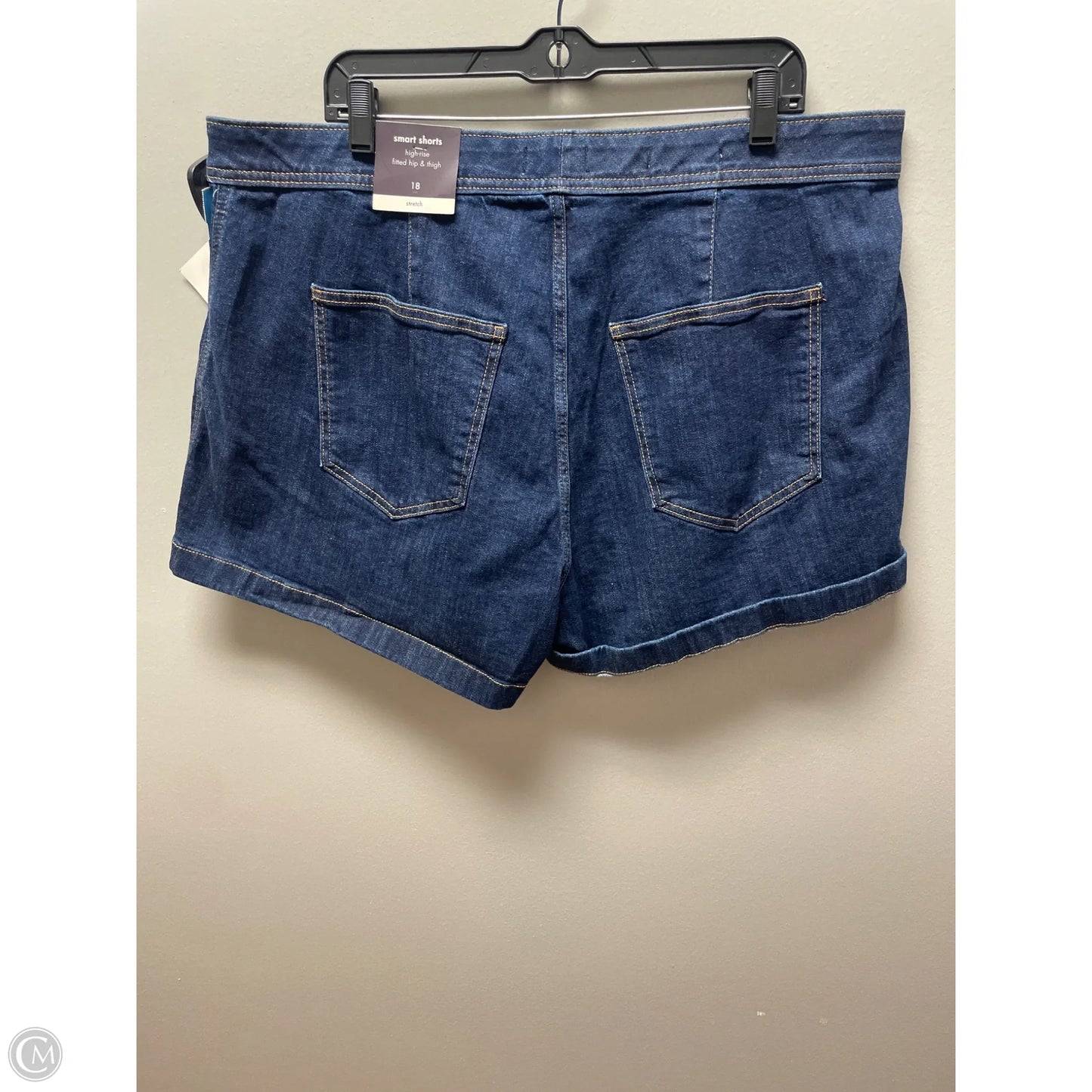 Shorts By Ava & Viv In Blue Denim, Size: 18