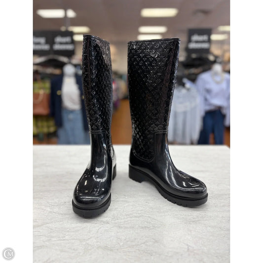 Boots Luxury Designer By Louis Vuitton In Black, Size: 7